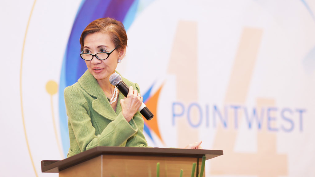Pointwest President Beng Coronel inspires at the Pointwest 14th Anniversary